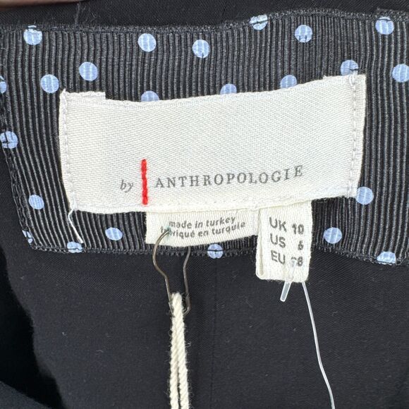 NWT ANTHROPOLOGIE Floriana Black Lacey Embroidered Floral Tank Midi Dress Size 6 - Picture 9 of 10